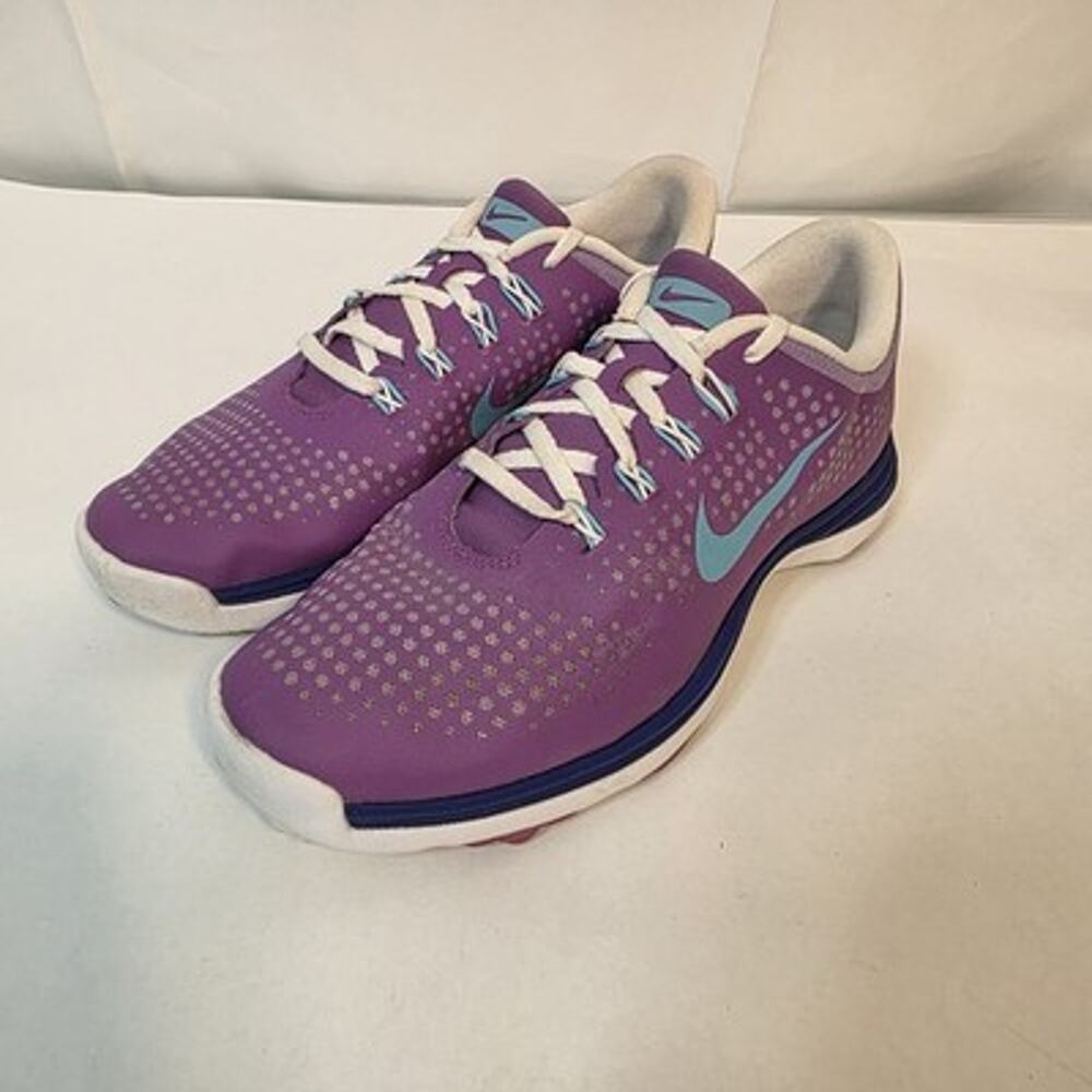 Nike Lunar Empress Golf Shoes Womens 7.5 Purple Blue Spikeless Sneakers